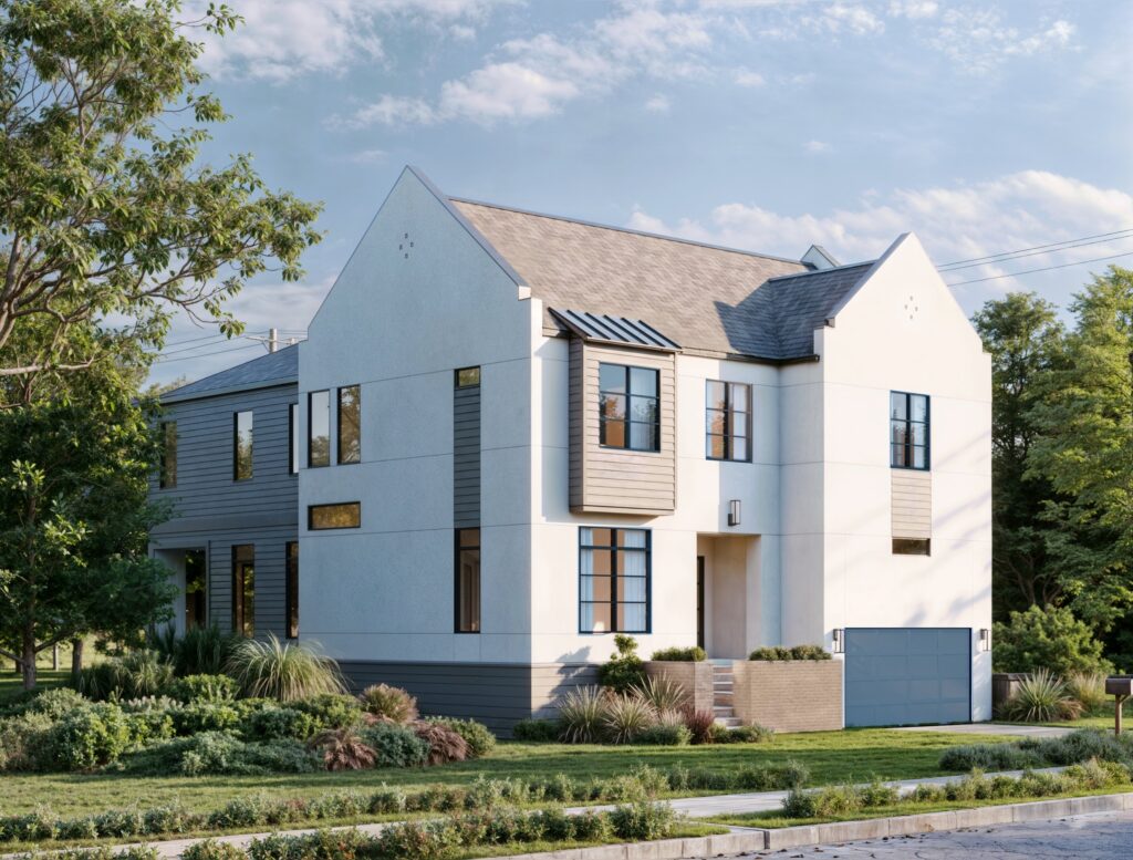 3706 Drummond St, Braes Heights - color rendering of the front elevation